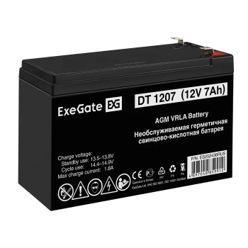 Аккумулятор ExeGate DT 1207 (12V 7Ah) F2