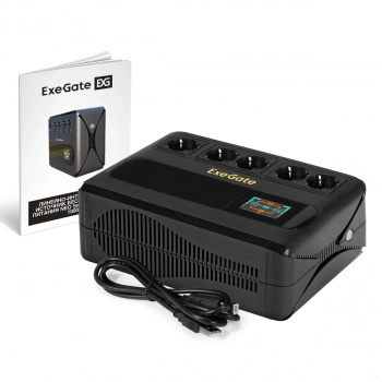 ИБП ExeGate NEO Smart BU-1000.LCD.AVR.5SH.RJ.USB