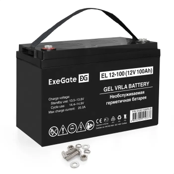 Аккумулятор ExeGate EL 12-100-M8 (12V 100Ah)