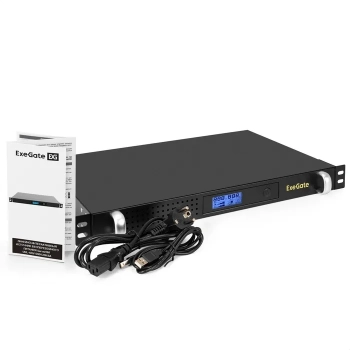 ИБП ExeGate ServerRM UNL-650.LCD.AVR.4C13.RJ.USB.1U