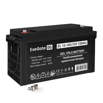 Аккумулятор ExeGate EL 12-120-M8 (12V 120Ah)