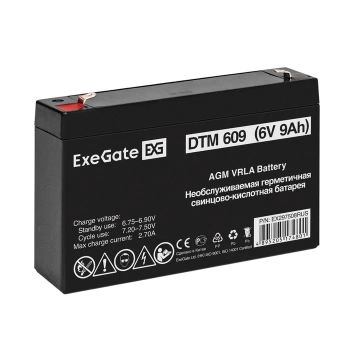 Аккумулятор ExeGate DTM 609 (6V 9Ah) F2