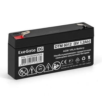 Аккумулятор ExeGate DTM 6012 (6V 1.2Ah)