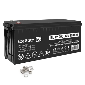 Аккумулятор ExeGate EL 12-200-M8 (12V 200Ah)