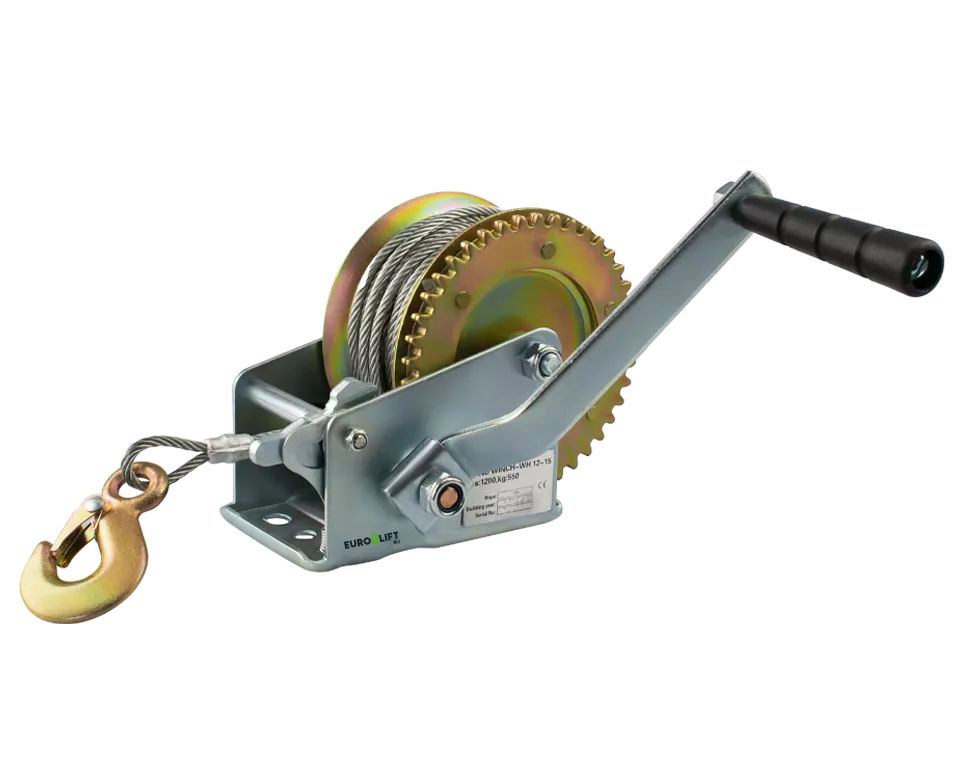 Лебедка барабанная WH25-20, 1100 кг, канат 20 м