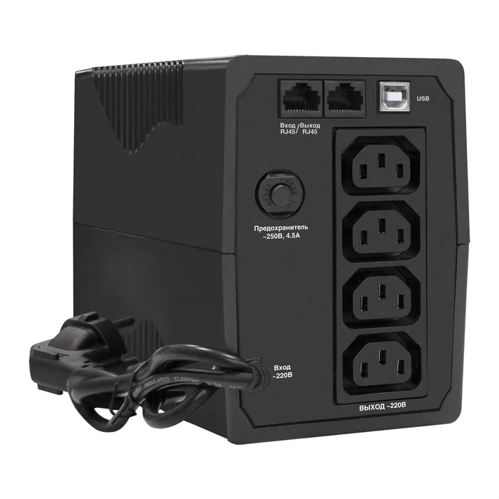ИБП ExeGate SpecialPro UNB-650.LED.AVR 4C13.RJ.USB / 2SH / 15H.2C13 / 1SH.2C13.RJ.USB