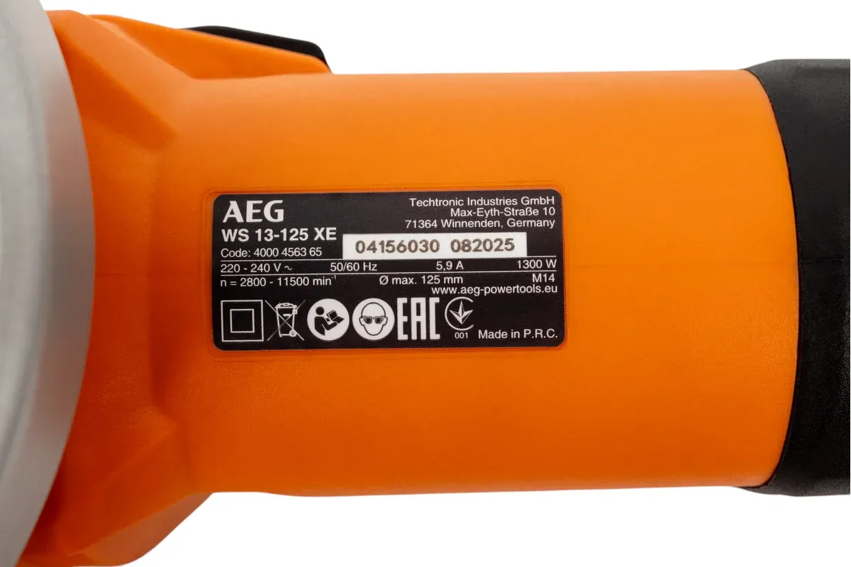 Угловая шлифмашина AEG WS13-125XE 4935451410