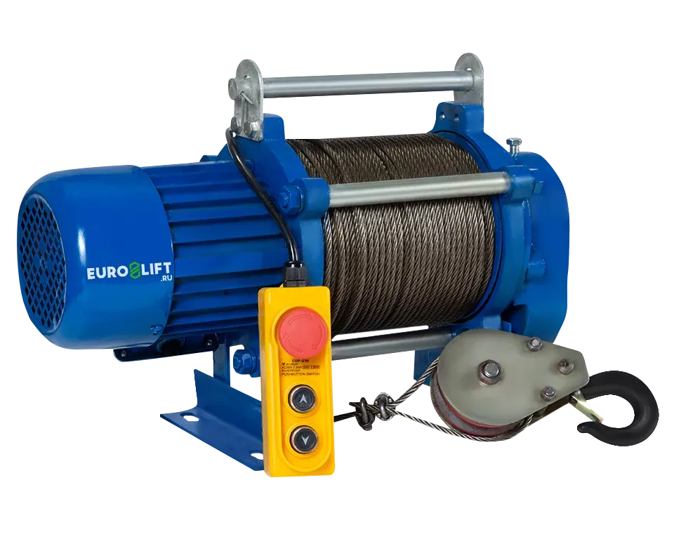 Лебедка электрическая KCD 300/600 кг, 30/15 м, 380 В