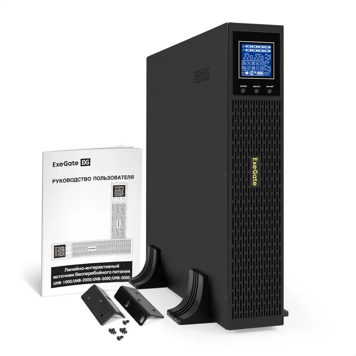 ИБП ExeGate SinePower UHB-3000.LCD.AVR.8C13.RJ.USB.BC.2U