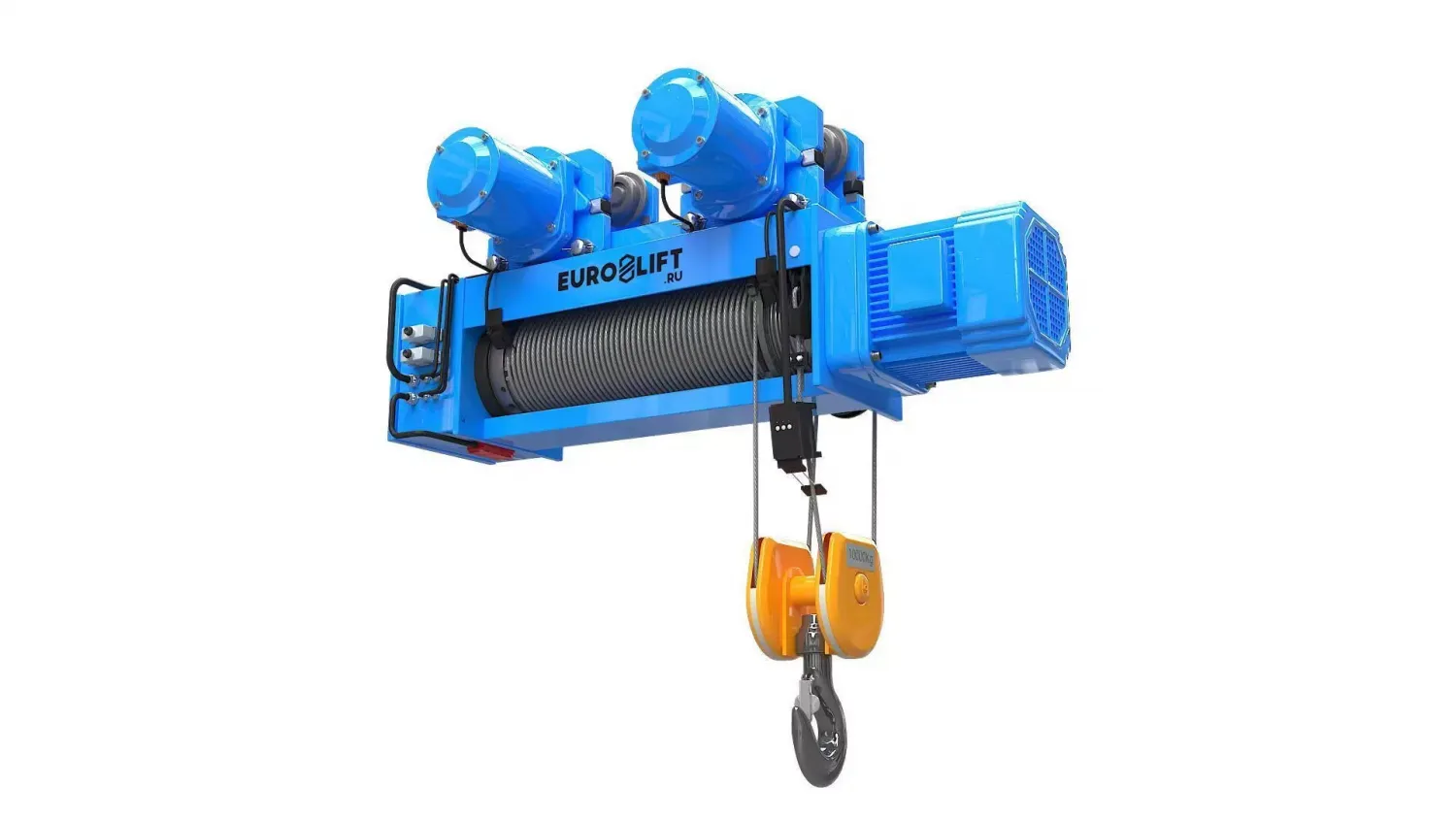 Таль электрическая стационарная канатная Euro-Lift FOH 20 т, 12 м (тепловая защита двигателя, без пульта и электрошкафа)