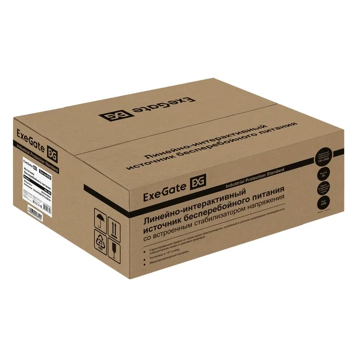 ИБП ExeGate ServerRM UNL-850.LCD.AVR.2SH.3C13.USB.2U