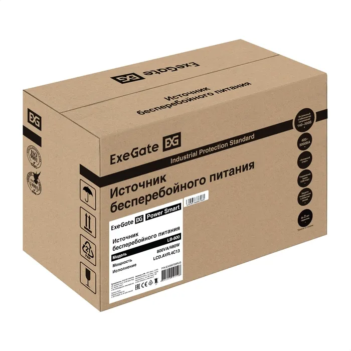 ИБП ExeGate Power Smart LB-800.LCD.AVR 4C13 / 4C13.USB / 2SH / 2SH.USB