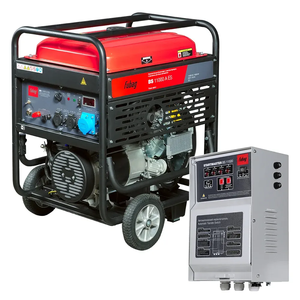 Fubag BS 11000 A ES + Блок автоматики BS 11500, однофазный с электростартером, 10 кВт