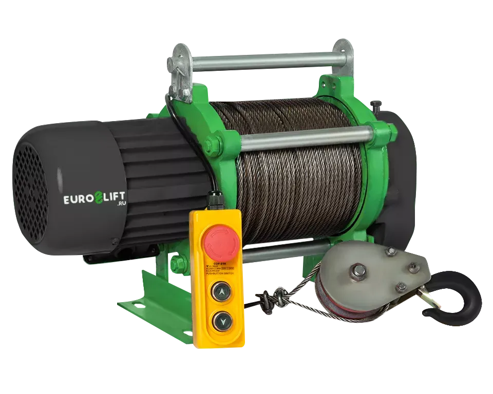 Лебедка электрическая KCD 300/600 кг, 70/35 м, 220 В