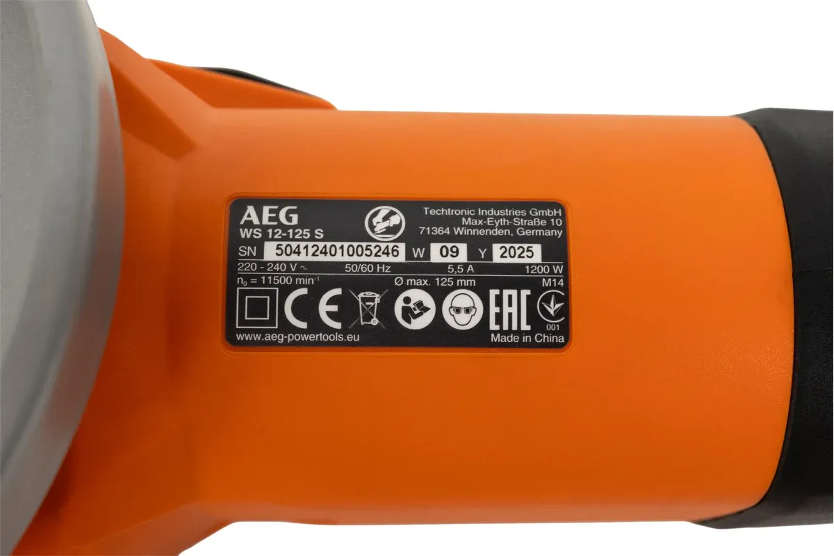 Угловая шлифмашина AEG WS12-125S 4935451306