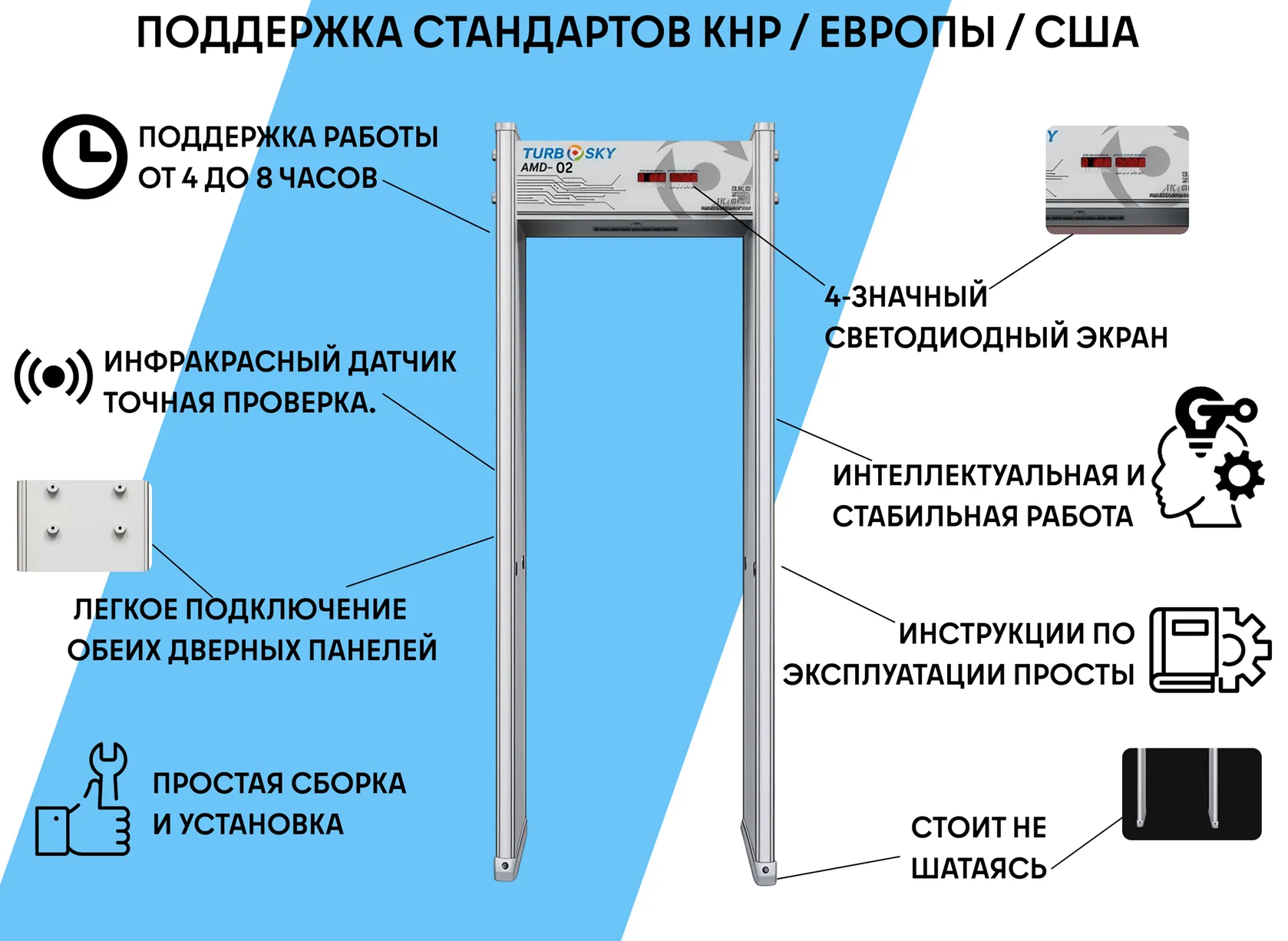 металлодетектор Turbosky AMD-02 760 мм