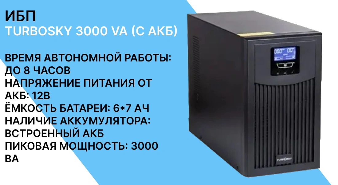 ИБП Turbosky 3000 VA (с АКБ) фото-1