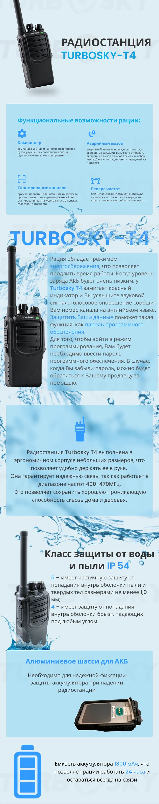 Радиостанция TurboSky T4 фото-1